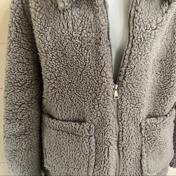 💛 oversized teddy zip up jacket - Picture 2 of 5